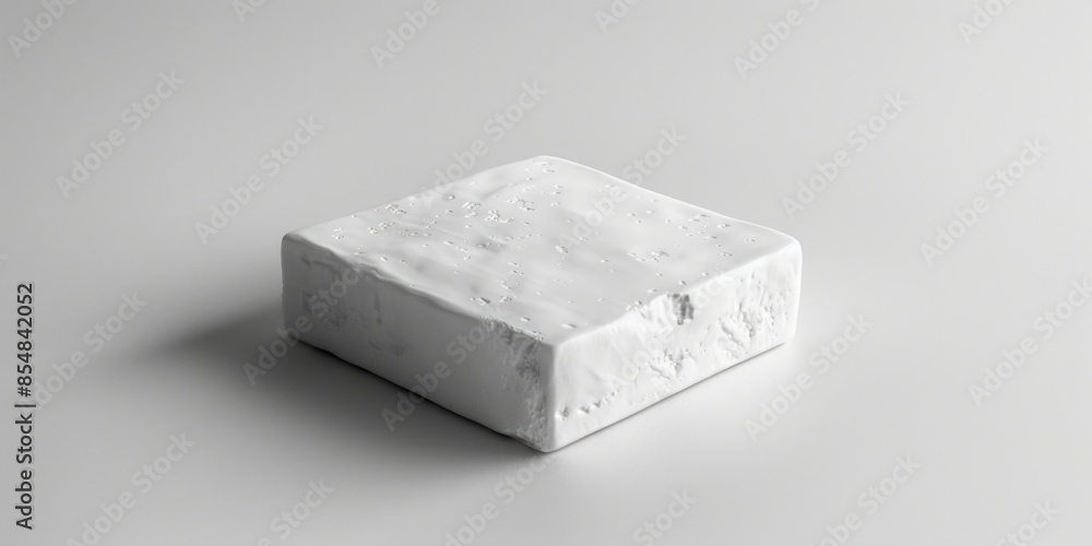 Aufkleber a white marble block sits atop a table, suitable for use in decorative or educational settings