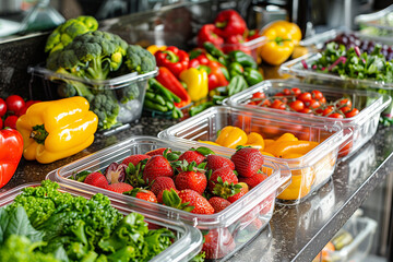 Obraz premium Fresh Vegetables and Fruits