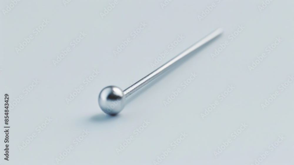 Poster close-up shot of a metal object on a white background, useful for product or technology images