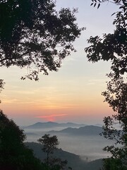 sunrise over the lake