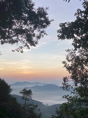 Fototapeta premium sunset in the mountains