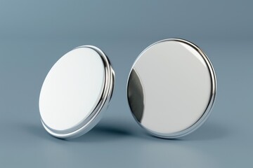 A close-up view of a mirror sitting on a table, with no additional context