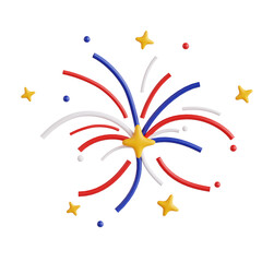 Obraz premium Independence Day America 3D Icon