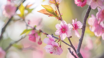 Close-up of Japanese garden flowers, soft morning light, delicate petals, serene, high detail 