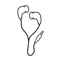 headphone icon design, vector illustration eps10 graphic