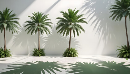 Obraz premium verdant palm beach trees for summer 4