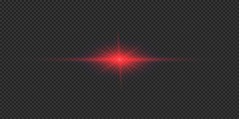 Red horizontal light effect of lens flares