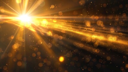 Obraz premium Sun rays light overlays, light transition, effects sunlight, lens flare, light leaks