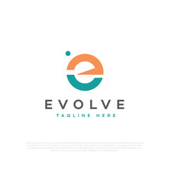 Evolve Letter E Logo Design