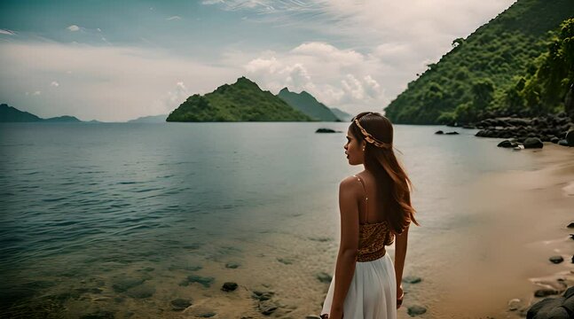 A young woman travel to Labuan Bajo