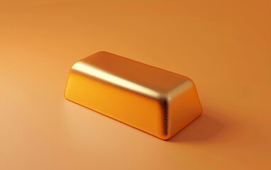 Gold bricks 3D rendering, financial wealth gold bars gold bricks wealth rolling 3D festival elements