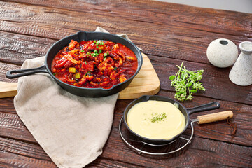 Korean Healthy Food. Korea Cuisine. Fresh Ingredients.