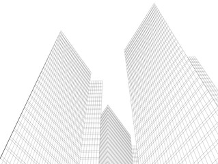 Fototapeta premium abstract architecture vector 3d illustration