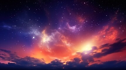 Fototapeta premium sunset in the sky