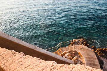 Beautiful view on the Mediterranean Sea. Monaco. Nature