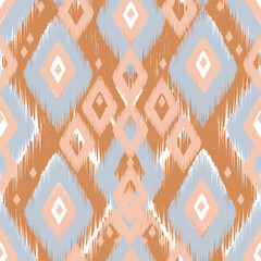 Ikat seamless pattern, geometric ethnic oriental pattern, traditional vintage pattern seamless repeat vintage decor, textile design organic hand made boho print
