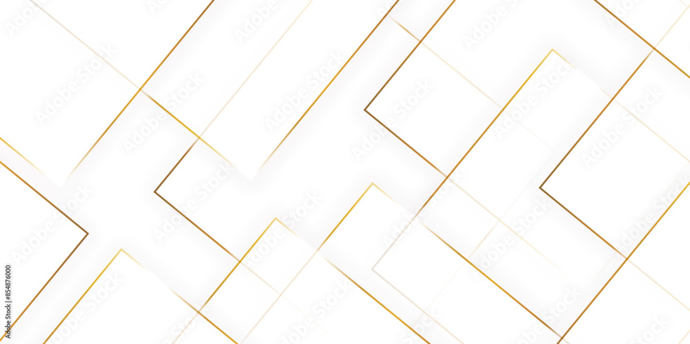 Poster modern minimal and clean white gold background with realistic line wave geometric circle shape, abst