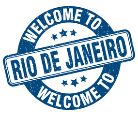 Welcome to Rio De Janeiro stamp. Rio De Janeiro round sign