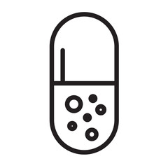 Pill Drug Healthcare Line Icon