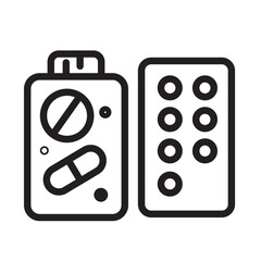 Blister Drug Line Icon