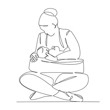 recommend clip art: mother breastfeeding newborn