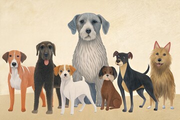 group of dog, animal and pets