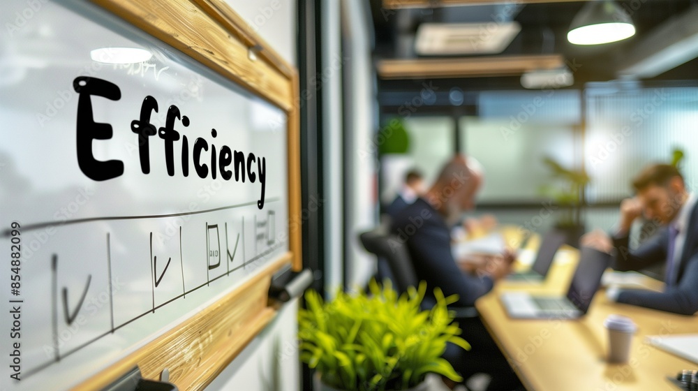 Poster office wall with an efficiency poster emphasizing productivity and effective time management.