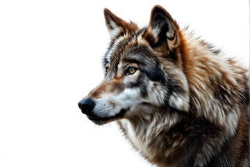 Fototapeta premium Gray wolf isolated on white background 