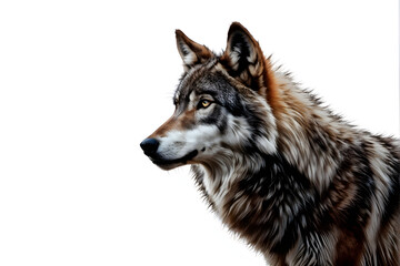 Fototapeta premium Gray wolf isolated on white background 