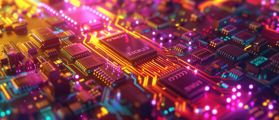 Obraz premium circuit, computer, board, technology, chip