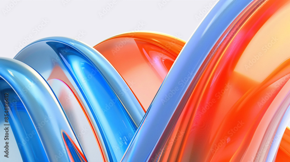 Poster dynamic fluid color gradient background, abstract kv main visual business ppt background
