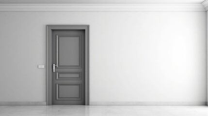 Corridor in with white walls and doors in the apartment