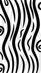 Black and white abstract background with wave lines