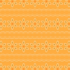 Seamless Floral Pattern inspired by Indian Bandhani Art