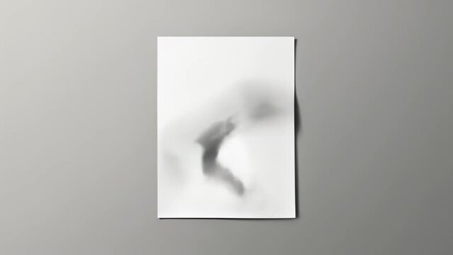 A white sheet of paper with a slightly curled bottom corner on a light gray background. Blank ample copy space
