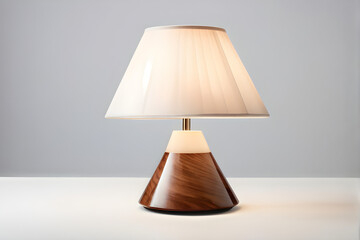 Stylish modern table lamp isolated on white