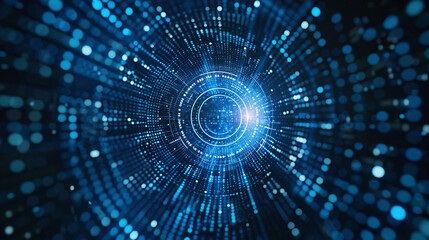 Fototapeta premium Blue high tech lines connection abstract background, abstract technology big data background concept illustration