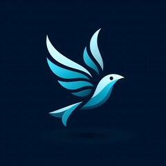 AI Generate of Flying Sparrow in Elegant Style with Minimal Geometric Form. Vector, Logo, Symbol. Businesses related to nature, vacational resort, travelling, tourism fashion, etc.