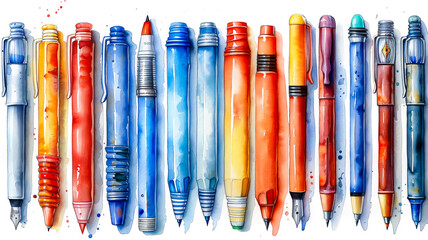 水彩風ペンイラストコレクション（背景なし）/Watercolor-Style Pen Illustration Collection (Background Removed)generative AI