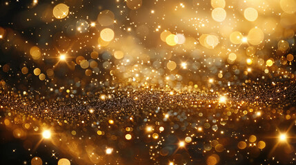 Obraz premium Abstract golden glitter sparkle background.