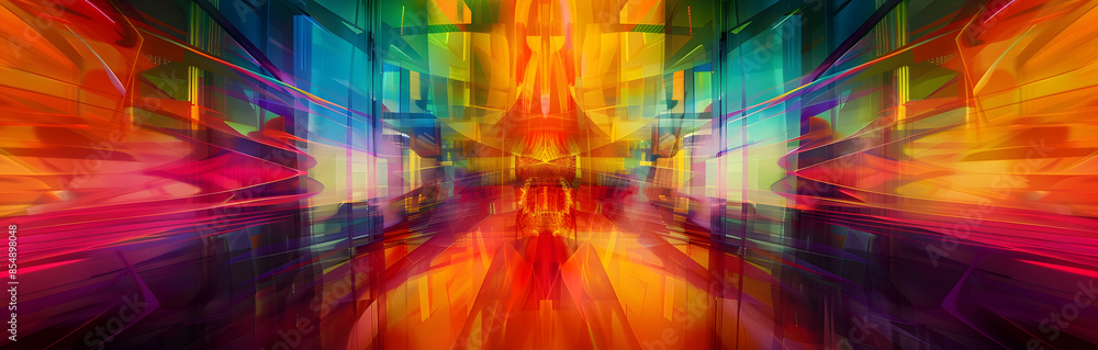 Aufkleber captivating abstract light spectrum with vibrant dimensional illusion