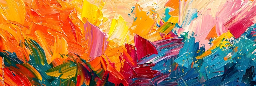 Aufkleber captivating explosion of vibrant colors fluid brushstrokes and dynamic textures evoking emotion and 