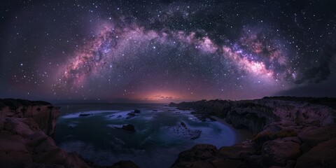 Fototapeta premium Amazing view of the night sky, stars and the Milky Way