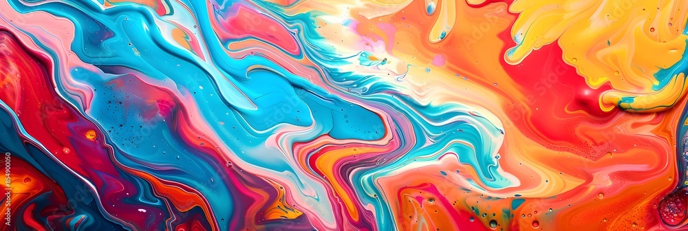 Poster captivating fluid abstractions a visually striking of color movement and imagination
