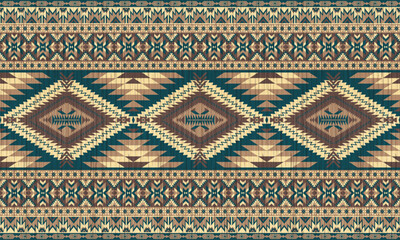 American tribal ethnic native pattern.Traditional Navajo,Aztec,Apache,Southwest and Mexican style fabric pattern.Abstract vector motifs pattern.For fabric,clothing,blanket,carpet,woven,wrap,decoration
