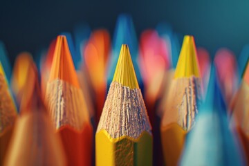 A colorful array of freshly sharpened pencils, ready to bring life to note-taking and doodling sessions.