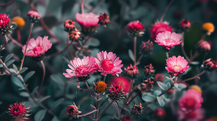 flower blossom with green leaves background
