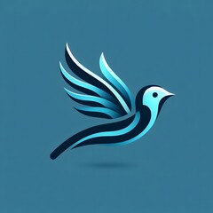 Obraz premium AI Generate of Flying Sparrow in Elegant Style with Minimal Geometric Form. Vector, Logo, Symbol. Businesses related to nature, vacational resort, travelling, tourism fashion, etc.