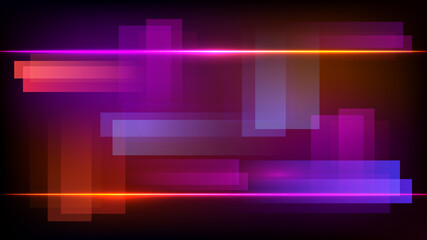 Raster illustration. Digital technology. Design for wallpaper, background, poster, banner. Geometric tech background.
