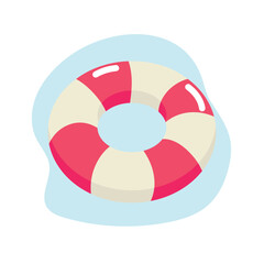 Obraz premium red and white life rescue beach